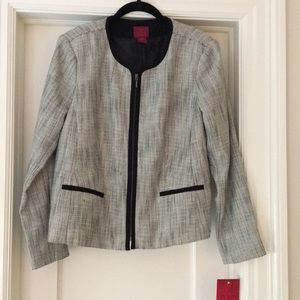 Tweed zip jacket NWT size 14